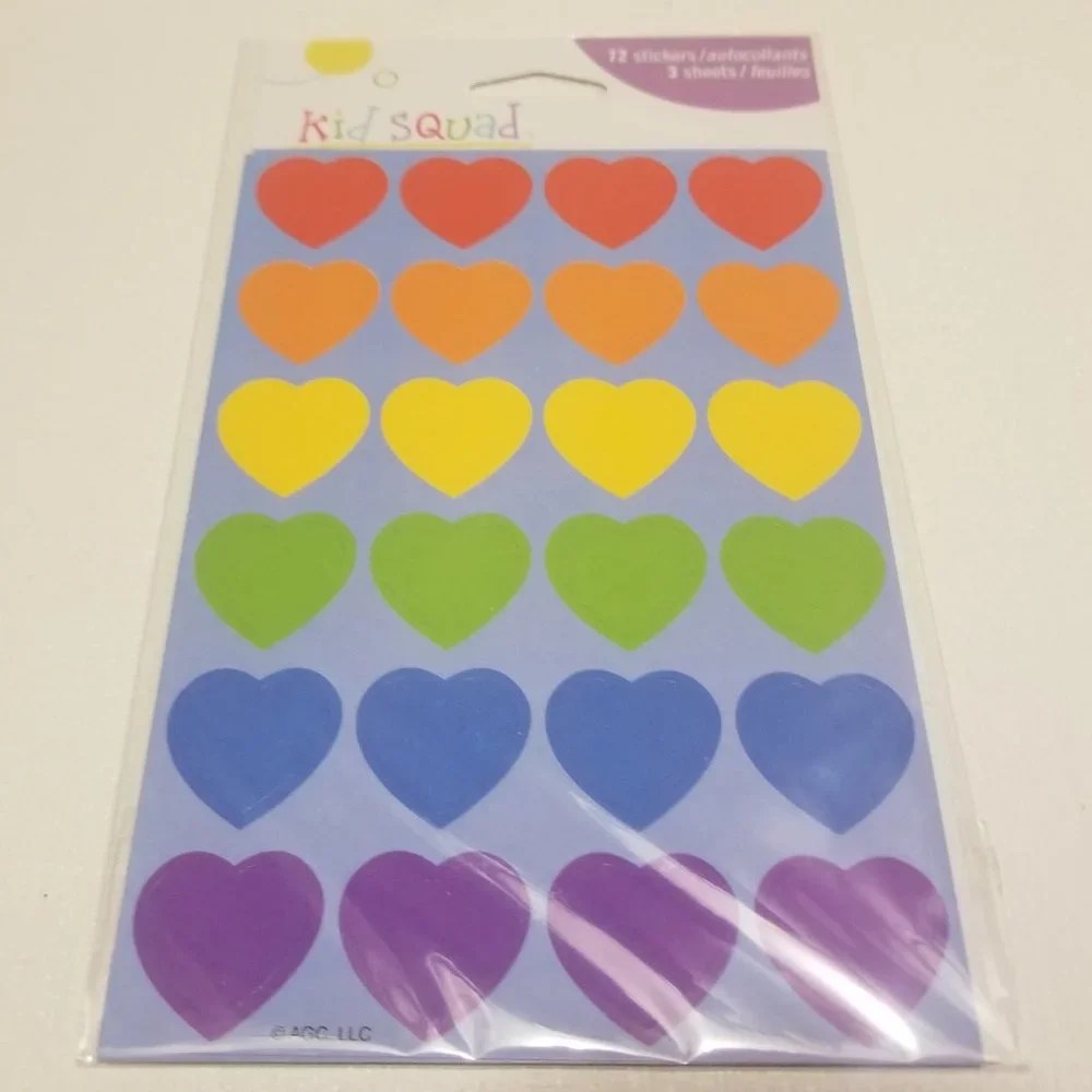 4 sheets of greeting card co stickers- 2 vtg Easter, & 2 of hearts - Picture 5 of 9